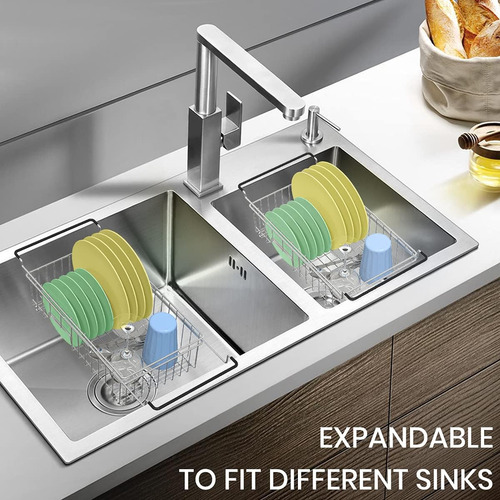 Escurridor De Platos Extensible De Acero Inoxidable 304