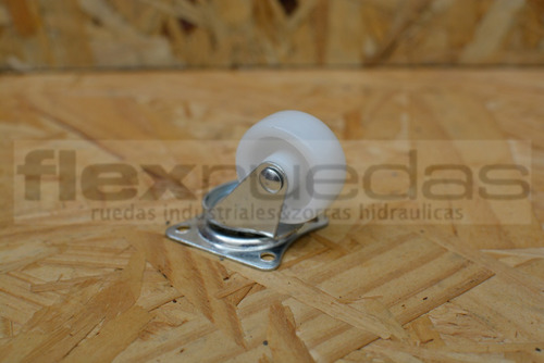 Ruedas Giratorias (4u) Diametro 30 Mm Polipropileno Blanco.