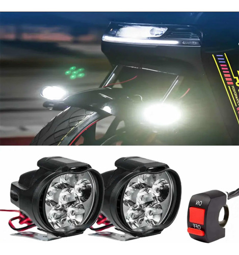 Halogenos Led Moto Motocicleta Cuadraciclo Auto