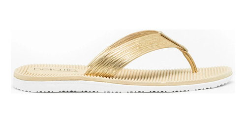 Chinelo Beira Rio Adulto Metalizado Feminino Cestary