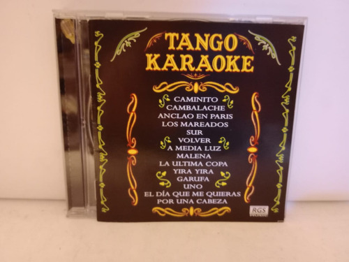 Tango Karaoke- Cd Varios Artistas Karaoke