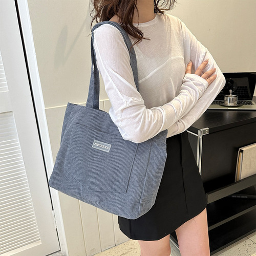 A Bolso De Pana Para Mujer Con Bolsillos Y Compartimentos,