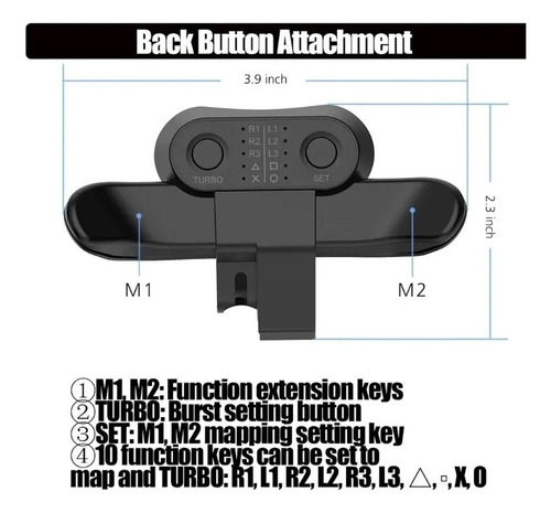 Ps4 Control Paddle - Acessório Do Botão Traseiro