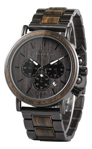 Bobo Pajaro Reloj De Pulsera Para Hombre De Madera Estilo C