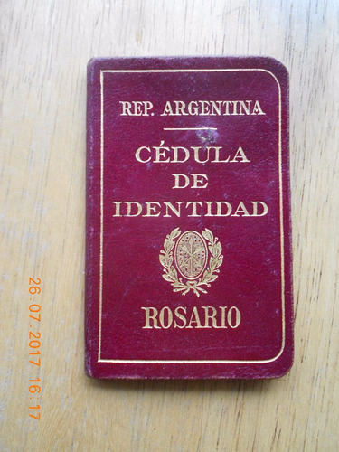 Carnet Antiguo Año 1930 Cedula Identidad Sin Valor Legal