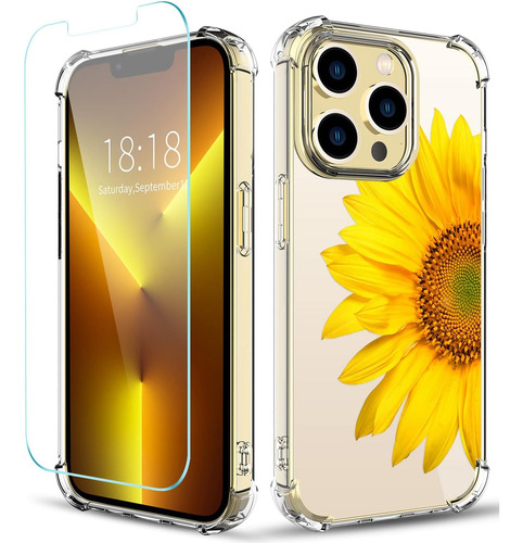 Funda Ilnehc Para iPhone 13 Pro Max-flor Del Sol/amarillo