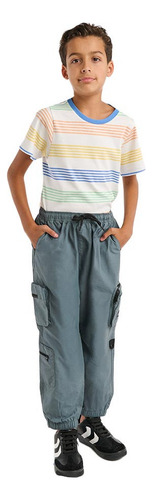 Pantalon Jogger Resorte Casual Next & Co Nxt1 Azul Niño