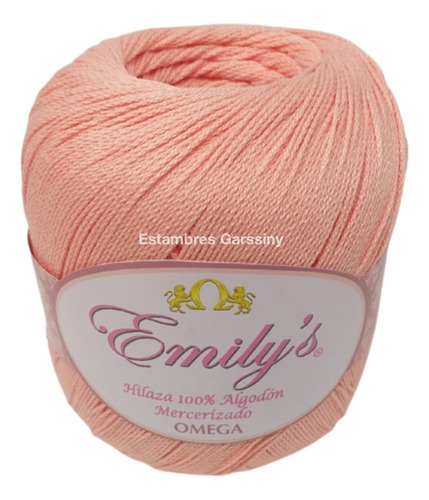 Hilaza Emily's Omega 100% Algodón Bola De 150g Color Rosa