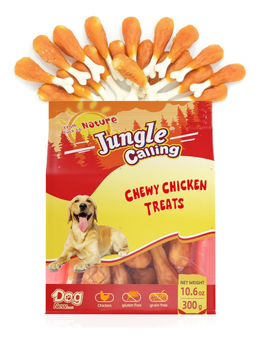 Jungla Llamando Pollo Masticable Perro Trata Pollo Real Hues