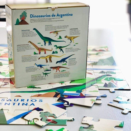 Imagen 2 de 4 de Rompecabezas Extra Grande Dinosaurios Para Niños