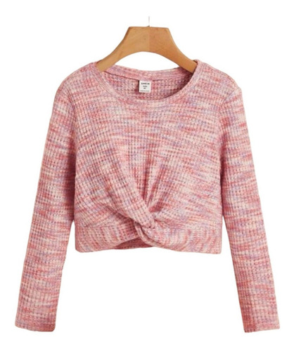 Blusa De Niña Tejida De Canalé