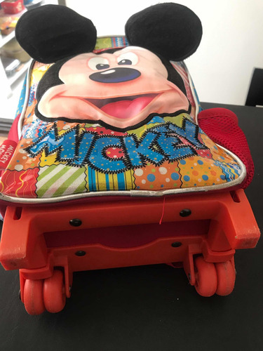 Mochila Carro Con Ruedas Mickey Disney Store Original