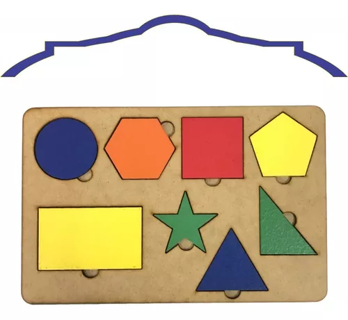 Jogo Educativo Infantil Forma Geometrica Brinquedo Mdf