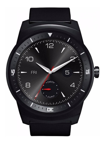 Smartwatch LG Watch R 1.3" caja negra, malla  negra W110