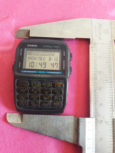Relógio Antigo Casio Dbx-103 Data Bank Antigo Leia Descrição