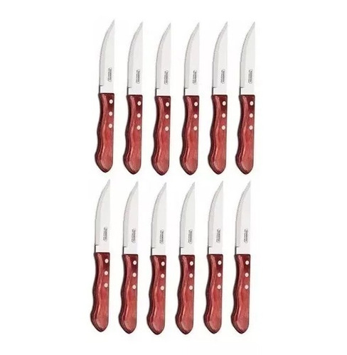 Set 12 Cuchillos Asado Tramontina Jumbo Polywood Envio Inclu