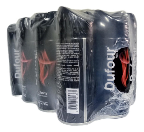 Dufour- Desodorante En Aerosol Liberty Men Pack X12u. X155ml