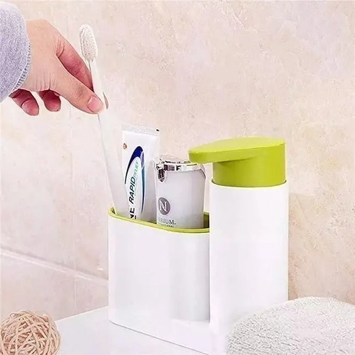 Organizador De Baño / Cocina Dispensador Jabon Porta Esponja