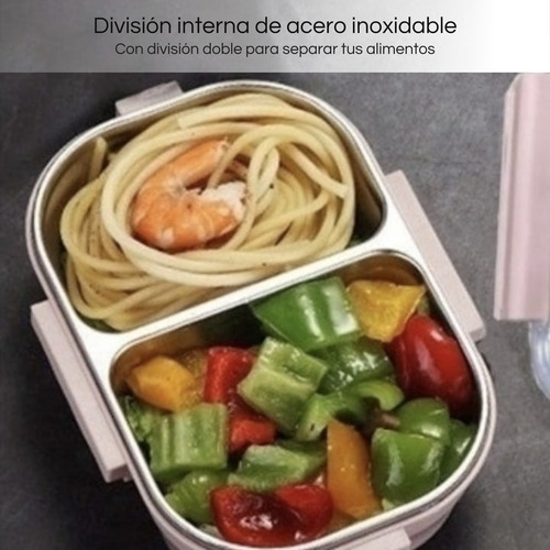Toper Termico Lonchera Lunch Box Fiambrera 2 Divisiones