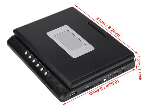 Reproductor De Dvd Portátil De 7 Pulgadas Con Pantalla