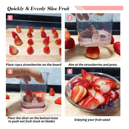 Taza Rebanadora De Frutas,cortadora Fresas, Cortador Plátano