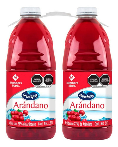 Bebida Con Arandano Ocean Spray 2 Pzs De 2.83 Lt C/u