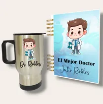 Comprar Regalos Personalizados Dia Del Medico - Taza Auto + Libreta
