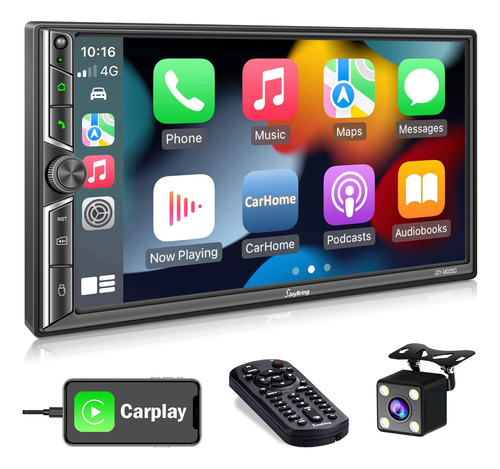 Sjoybring Estreo De Auto Doble Din Con Control De Voz Carpla