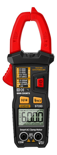 Pinza Amperimétrica Digital Ncv St193 6000 Cuenta True Rms A