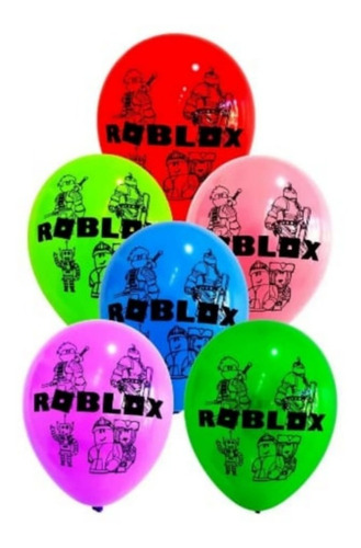 Globos Látex 12 PuLG. Roblox X 10 Pzas Multicolor