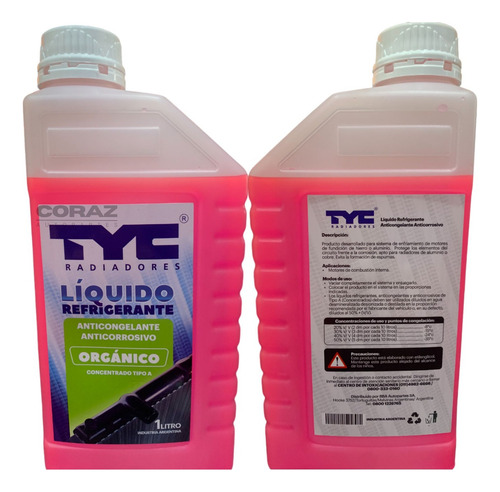Liquido Refrigerante Concentrado Universal Rinde 5l Organico