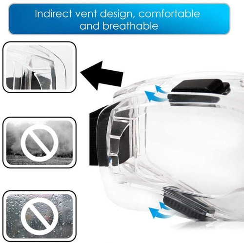 Imagen 5 de 8 de Gafas Antiparras De Proteccion Seguridad Policarbonato Pro
