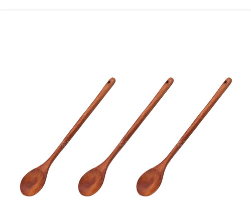 Cucharas De Madera Con Mango Largo, 3 Cucharas Para Cocinar
