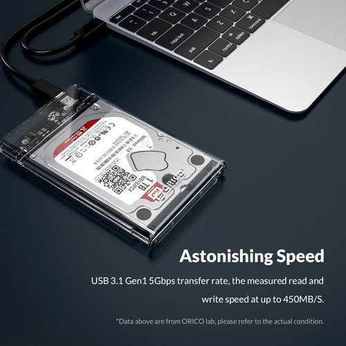 Funda Para Disco Duro Usb 3.0 De 2,5 Pulgadas, Color Platead