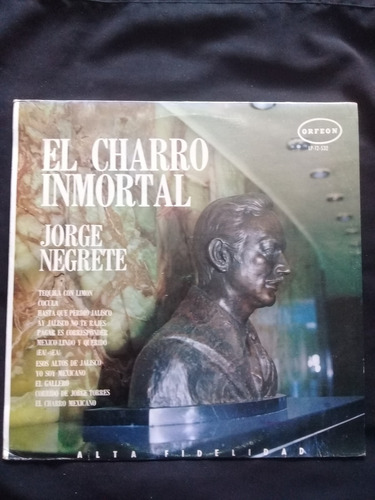 Lp Jorge Negrete El Charro Inmortal 