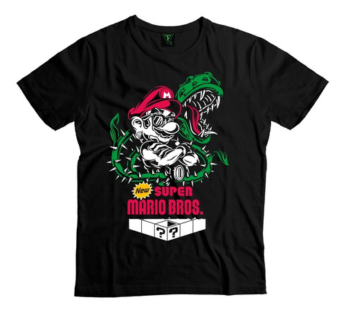 Polera Super Mario Bros New Plantas Algodón Niño Niña