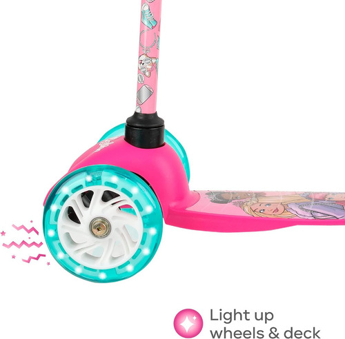 Barbie Scooter 3 Ruedas Autoequilibrio Con Luces Voyager