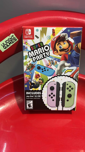 Súper Mario Party Y Joy Cons Rosa Y Verde Pastel Nintendo A