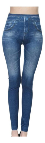 Leggins Jeans Mallones Ultra Comodos Tipo Mezcilla Premium