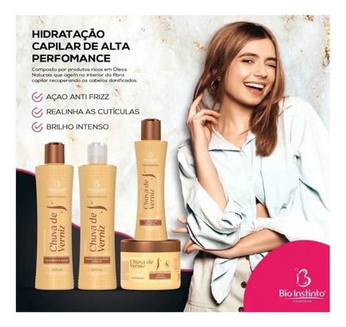 Kit Capilar Chuva De Verniz Bio Instinto 4 Itens
