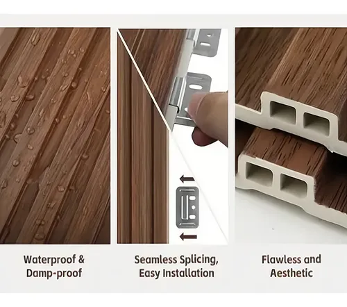 Color Psnel 20 Pzas Lambrin Panel Decorativo Wpc 3d 1mx16cm Color Madera | MercadoLibre