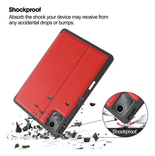 Funda De Tableta Roja For Lenovo Tab M11 Tb330fu