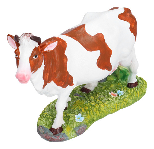 Figuras De Adornos De Vaca Modelo Marrón Y Blanco