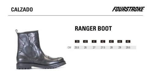 Imagen 6 de 8 de Botas Moto Fourstroke Ranger Boots Con Protecciones Cuero