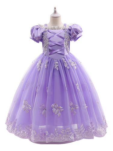 Roupas Sophia Rapunzel Vestido Meninas Princesa Show Em Esto