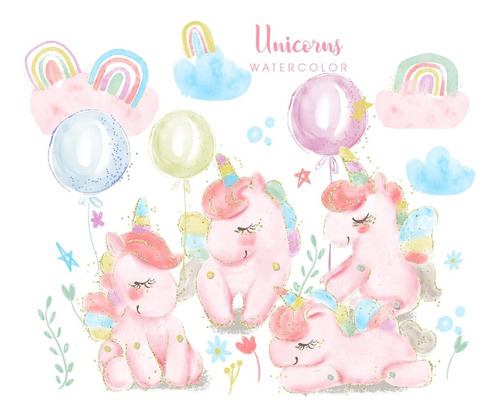 Clipart Imagenes Png Watercolor Unicorns