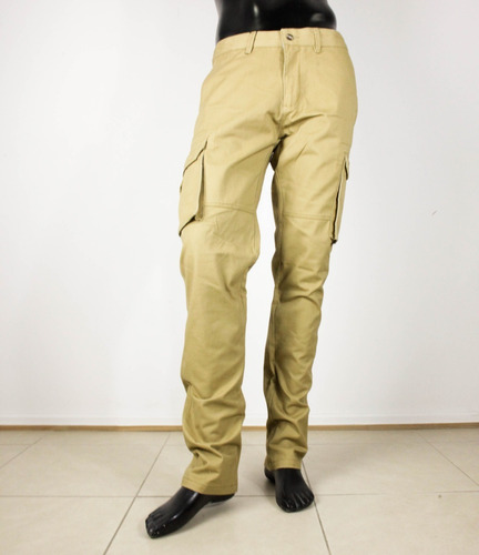 Pantalon Cargo Gabardina Kaki