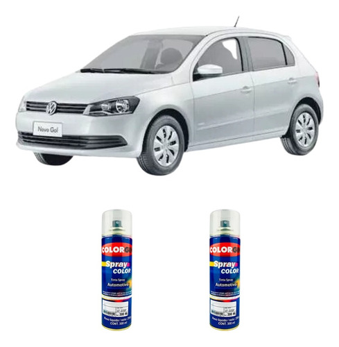 Tinta Spray Automotiva Prata Sargas Vw + Verniz 300ml