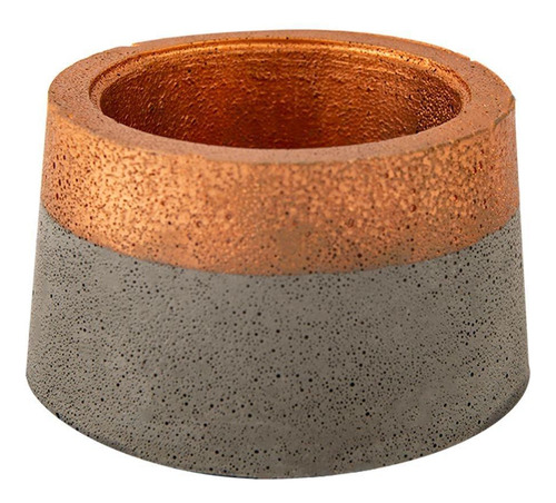 Vaso Concreto Pequeno Industrial Cobre