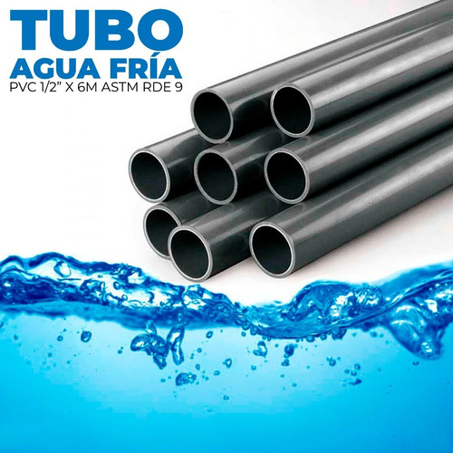 Tubo De Agua Fria Tubrica  1/2  X 6m 